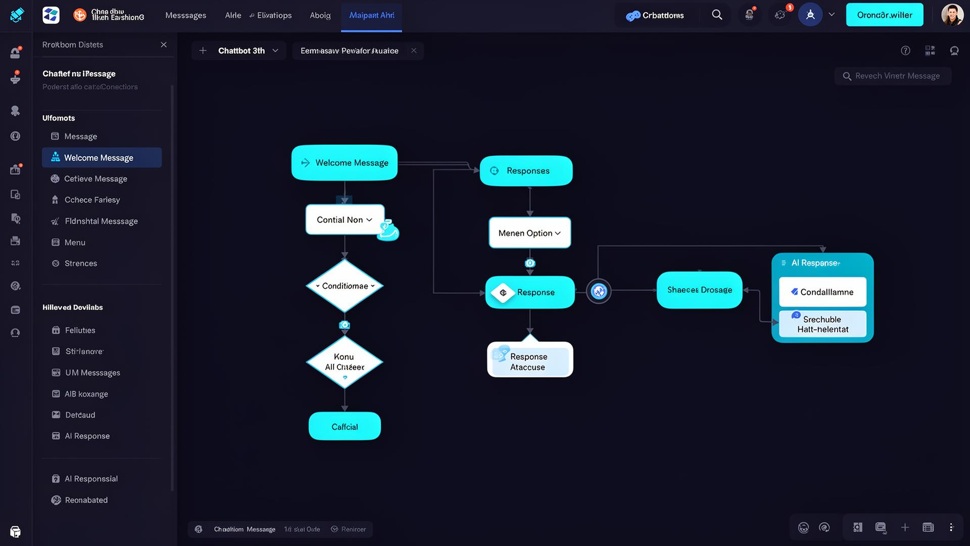 Chatbot e fluxos automatizados